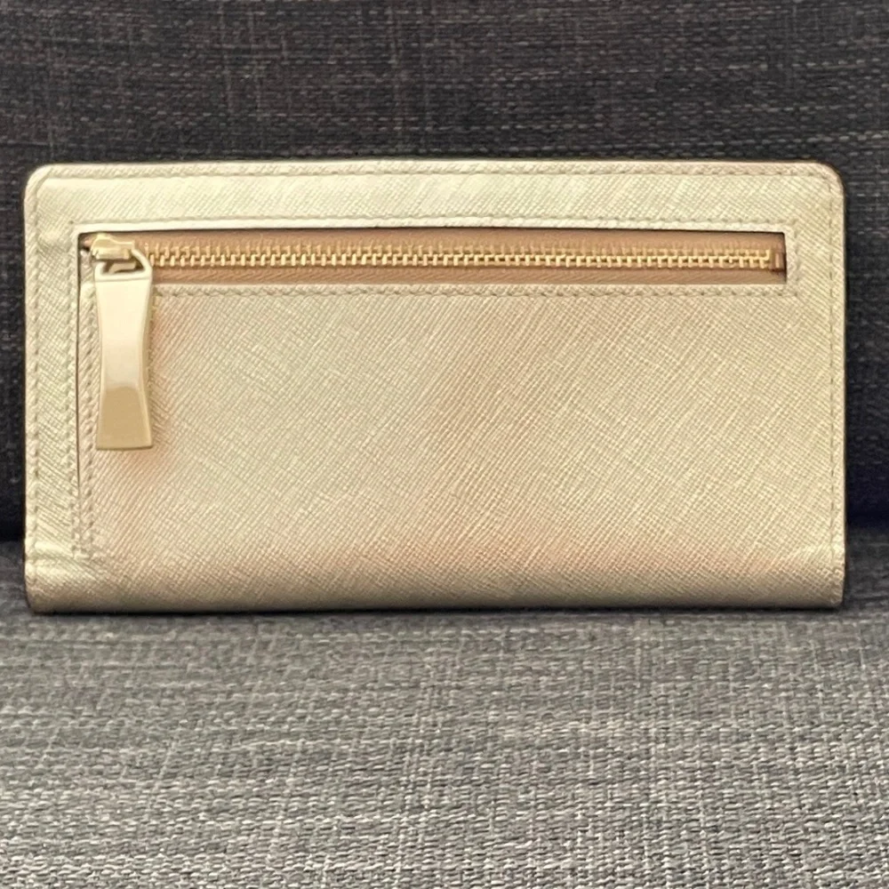 Kate Spade Gold Bi Fold Wallet - Picture 2 of 6